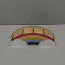 Bright Creations Rainbow Wooden Pen Holder for Desk Accessories, Cute School Supplies (12.6 x 5.04 x 2.32 In)