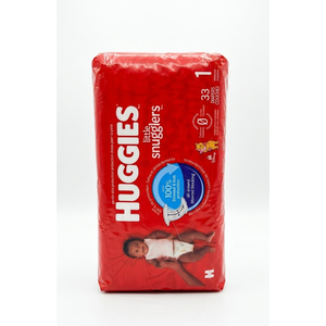 Huggies Little Snugglers Baby Diapers, Size 1.   33 Ct, Newborn Diapers