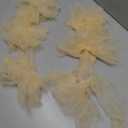 Huralona Women Long Puff Gloves Opera Velvet/Satin/Tulle Gloves Elbow Oversized Satin Ruffled Banquet Wedding Dance Party (Standard, Champagne)