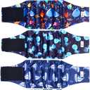 5 Pack Dog Diapers Male Reusable, Premium Belly Bands for Dogs, High Absorbing Male Dog Pee Wraps for Doggie in Incontinence or Excitable Urination and Training M (Ocean)