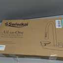 Kitchen Faucet with Pull Down Sprayer, Glass Rinser, Brushed Nickel