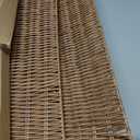 Corner Wicker Laundry Hamper with Lid and Removable Liner Corner Wicker Laundry Basket Washing Clothes Basket Storage Bin for Bedroom Bathroom, 14 x 14 x 24.5 inches