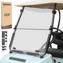10L0L Golf Cart HD Windshield for Club Car DS,HD Shatterproof & Foldable Windproof Windshield (Integrated, Tinted) (Split type-Clean)