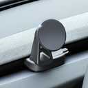 ZKJAYOE Magnetic Phone Mount ONLY for Tesla Model 3 2024+ Highland & Model Y 2026 Juniper, Vent Clip Phone Holder, NO Charging, Compatible with iPhone 12-17, Tesla Model Y Model 3 Accessories (No Magnet Included)