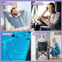 Gel Seat Cushion for Long Sitting - 16.5" x 14.5" x 2.4" (Extra ThickSoft) Gel Cushion for People Over 180 lbs, Pressure Relief Cushion for Office Chair, Egg Cushions for Wheelchair, Seat Pad for Car (Thicken Size Black Cover)