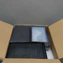 12 Pack X Large Shoe Storage Organizer for Closet, Modular Space Saving Shoe Boxes Clear Plastic Stackable Containers Display Case Bins with Lids, Black