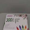 PREXTEX Multicolored Christmas Lights with Green Wire, 60 Feet, 300 Lights, Colorful String Lights Indoor or Outdoor - Incandescent String Lighting for Christmas Tree Decorations for Fences and Patios