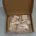 Syhood 15 Pcs 3D Shapes Geometric Solids Wooden Shapes Large Size Burlywood Color Geometric Blocks Set Montessori Learning Pattern Blocks Solid for Preschool Classroom Elementary Home School Supplies