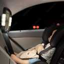 Onco LED Baby Car Mirror with Light - 2 Modes for Day & Night Driving, 100% Shatterproof & Shakeproof Car Mirror for Baby with 360 Rotation