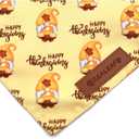 5 x Realeaf Thanksgiving Dog Bandanas 2 Pack, Pumpkins and Happy Thanksgiving Pet Scarf for Boy and Girl, Premium Durable Fabric, Reversible Holiday Bandana for Medium and Large Dogs Pets (Large)