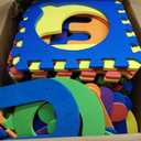 Little fun times Alphabet Play Mat for Baby Large 60 Pieces 12inch. Total 71.5x71.5 inch 36 SqFt Interlocking Floor Puzzle EVA Tiles Playmat for Toddler and Kids Letters and Numbers with Edges.