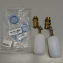 2-Pack Brass Water Float Valve with Adjustable Arm, 1/2 Inch, with 3 Waterproof Tape Accessories - Ideal for Fountains, Pools, Aquariums, Troughs, Tanks, Ponds - Automatic Water Level Control