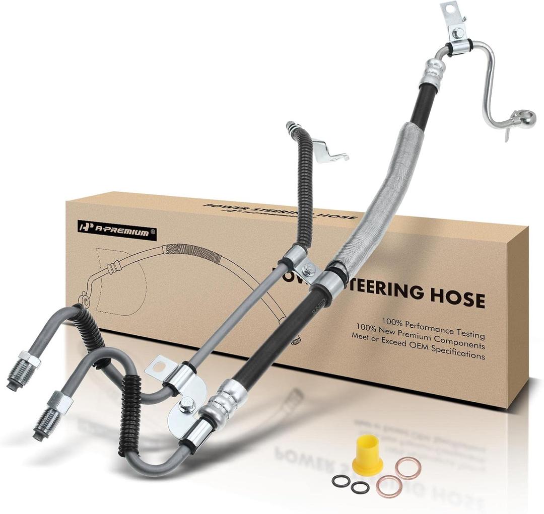 A-Premium Power Steering Pressure & Return Hoses Line Assembly Compatible with Toyota Camry 2007-2009, Avalon 2005-2007 & Lexus Es350 2007-2012, 3.5L, with O-ring, Pump To Gear and Gear to Pipe