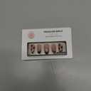 Brown Press on Nails Medium Almond Fake Nails French Tip Nails Press Ons with Leopard Print Design Full Cover Glossy Acrylic Nail for Women 24PCS