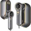 Portable Travel Steamer, 1200W Handheld Fabric Steamer for Clothes, 4 Modes with LCD Display, Powerful Wrinkle Remover for Home & Travel, 150ml Water Tank, 10S Fast Heat-Up, 180 Swivel Handle, Grey