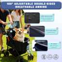 4 Wheels Pet Stroller 4 in 1 Pet Stroller with Detachable Carrier for Small & Medium Dogs Cats up to 55 lbs Easy-Folding Travel Dog Wagon with Car Seat Breathable Mesh (Green)