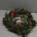 14" LED Light Up Car Wreath - 24 Color Pre-Lit, RGB LED Christmas Wreath for Car Truck SUV Decorations