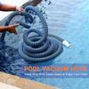 Pool Vacuum Hose, Heavy Duty Manual Swimming Pool Cleaner Hose With Swivel Cuff for Above Ground and Inground Pools, 1-1/4 Inch x 27 Ft