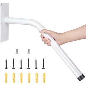 Wall Mount handrail for Outdoor Steps (White, 15")