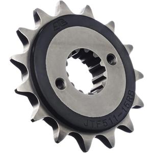 JT Sprockets JTF511.15RB 15 Tooth Rubber Cushioned Front Countershaft Sprocket, Single, black