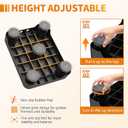 Ronlap One Step Stools for Adults, Portable Safety Step Platform for Seniors Small Plastic Bedside Step Stool Mobility Wide Step Stools Elderly Assistance for Shower Bed Car Stair Outdoor, Black-White