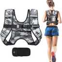 BAGAIL Weighted Vest, 5lbs Weight Vest with Detachable Phone Pouch, Rucking Vest for Women, Men, Walking, Weight Loss, Training, Running
