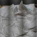 Martha Stewart Goose Feather Down Fiber Cotton Comforter Queen Size, Feather Duvet Insert Queen, Hotel Collection Hypoallergenic Comforter 58oz All Season Medium Warmth 90 x 90 Inch White