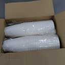 12 oz Coffee Cups 120 Pack, Disposable Coffee Cups 12 oz Paper Cups - Insulated Paper Coffee Cups Fancy Hot Cup for Hot/Cold Drinks, Wedding/Baby Shower/Office, White