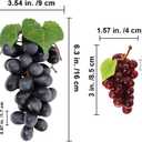 Supla 10 Pack Assorted Artificial Grapes Frosted Grape Clusters Decorative Grapes Bunches Rubber Grape Bundles in Black Purple Red Green for Vintage Wedding Favor Fruit Wine Dcor Faux Fruit Props