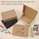 BIOBROWN 7x5x2" Small Shipping Boxes 50 Pack, Corrugated Cardboard Mailer Boxes Bulk for Packaging Small Business Mailing Gift, Kraft Brown