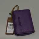 Montana West Women's Wallet Slim Bifold Card Holder RFID Blocking with Zipper Coin Pocket (2 Purple)