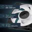 ARCTIC P12 Pro A-RGB - Powerful Premium Fan, 120 mm PWM Fan with Y-Cable Splitter, 600-3000 RPM, 0 RPM <5% PWM, 5V Digital RGB, Fluid Dynamic Bearing, 4-Pin - Black