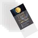 GOLD SEAL 1,000 Pcs Soft Trading Card Sleeves, Top Loading Clear Pockets for 2.5" x 3.5" Cards, Archival Safe, Premium Thickness 0.6mm Non-PVC Material (10 Packs of 100 Sleeves)