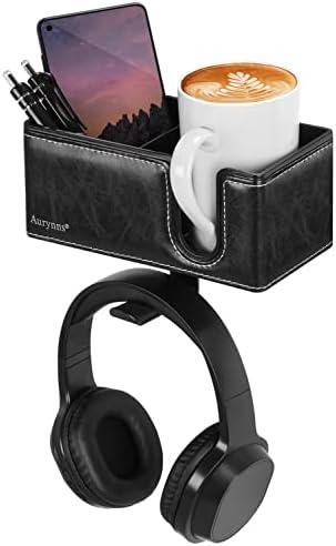 Aurynns Desk Cup Holder Clip on Pen Holder Headphone Hanger Headset Stand Rotatable Clamp Hook Under Desk (Black) Aurynns Desk Cup Holder Clip on Pen Holder Headphone Hanger Headset Stand Rotatable Clamp Hook Under Desk (Black)