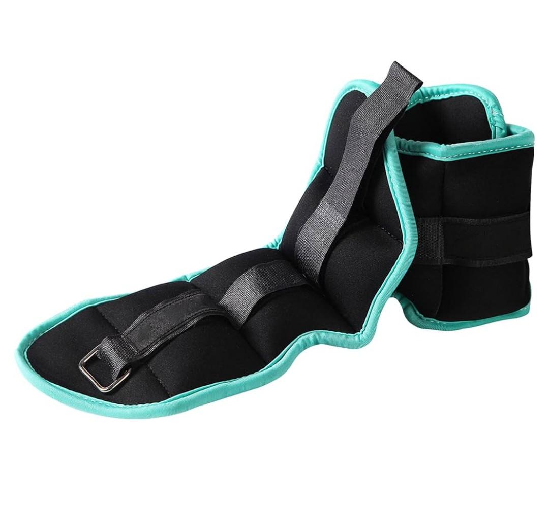 JFIT Adjustable Ankle Weights - Ankle Weight Pair 10 Weight and Bundle Options - 0.5 to 10 lbs Each, Set of 2, Adjustable Straps – Comfortable, Breathable, Moisture Absorbent Weight Straps for Men and Women