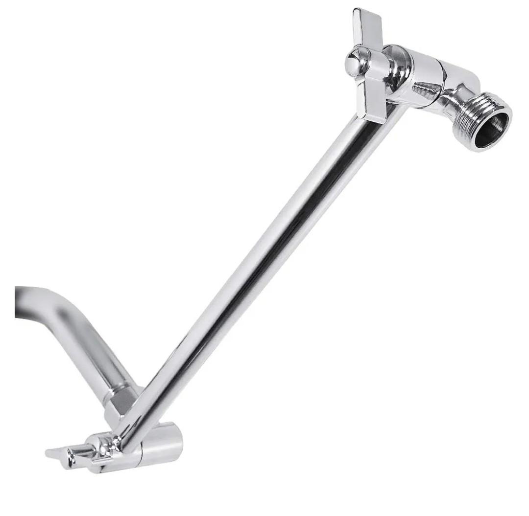 NearMoon Adjustable Shower Arm Universal Connection, Extension Arm, Adjust Angle to Upgrade Shower Experience, Easy to Install, Anti-leak (11 Inch, Chrome Finish), Was used
