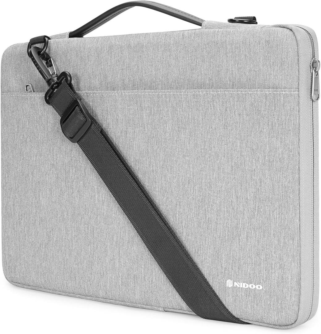 NIDOO Laptop Sleeve 17.3 inch Computer Carrying Case Handle for 17.3" Lenovo Legion 5 / 5i / IdeaPad L340 / 17.3" HP ENVY Laptop 17t-cw000 / Gaming Pavilion 17 / Acer Chromebook 317 / Asus ZenBook (Gray - Shoulder)