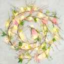 ATDAWN 6 FT Easter Egg Christmas Garland, 2 Pack Battery Operated Eggs Christmas Garland Lights for Easter Holiday Decoration, Spring Home Decoration