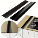 2Pcs Stove Gap Covers,Stove Counter Gap Cover,Stove Guard,Stove Guard Stove top Protector (2, Black, 30in)
