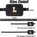 2 x Graduation Gifts for Him - Crossbody Bag for Men, Sling Bag / Waist Pack for Travel & Sports, Initial White L, Black