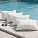 Phantoscope Outdoor Waterproof Pillow Inserts, Premium Water Resistant Patio Cushion, Square Form Throw Pillow for Outdoor, Couch, Chair 12 X 20 Inches(Pack of 4)