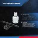 NEIKO 20754A 3/8 Drill Chuck Adapter | Chuck Drill for Impact Drivers with 1/4 Inch Quick Change Shank | Drill Converter Includes 1/2-Inch Adapter for Impact Guns | Hex to Chuck Drill Bit Adapter