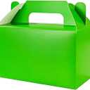 PEIQICHU 24 Pack Candy Treat Boxes Snack Goodie Bags Party Favors Box Party Gift Bags for Birthday, Baby Shower, Weddings Cardboard Candy Containers With Handle, Gable Style, Green