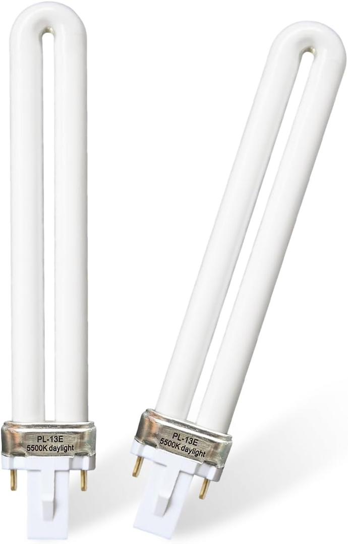 Pack of 2 PL13-E 13W Replacement Light Bulb Compatible with Electronic Ballast,Replace for Ottlite T1333E,13W Type E Compact Luminous Light Bulb,5500K Bright Natural Daylight,G23 Base