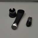 PRITECH Facial Cleansing Brush, Rechargeable Silicone Face Scrubber with Heat Massage End, Vibrating Exfoliator Scrubber for Deep Cleaning, Waterproof Face Brush for Women and Men, Black