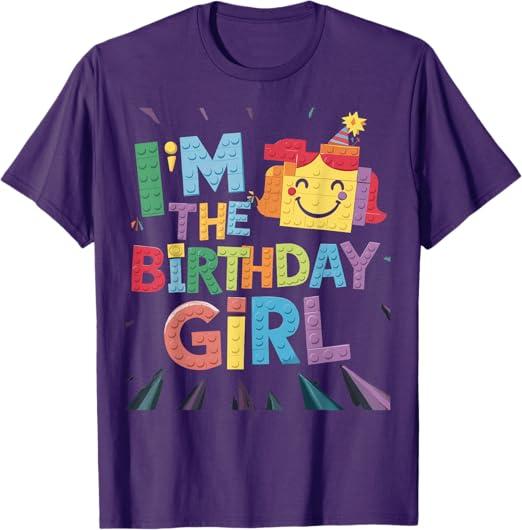 Im The Birthday Girl Building Brick Family Matching T-Shirt, Size 4 T