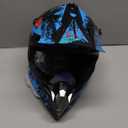 DOT Adult Dirt Bike Helmet with Goggles Gloves & Mask Adjustable Sun Visor Motorcycle Adult ATV Helmet Off-Road Motocross Downhill Moped MX BMX for Unisex Adult-188-Blue Cowboy, XL