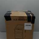 Crescent Ice Maker Countertop, 35 Lbs/24H, Clear Ice Maker with Self-Cleaning & Timer, 16 Crystal-Clear Ice In 12 Mins, Countertop Ice Makers for Home, Office or Party