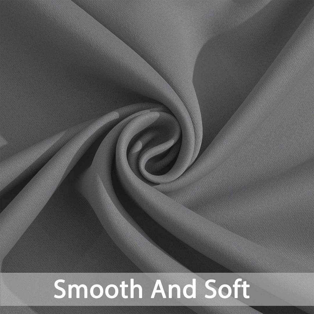 Room Darkening, Noise-Reducing, Thermal Insulated – Energy-Efficient Window Treatment for Bedroom, Living Room & Home Office – 1 Panels, Dark Grey, 52W x 84L Inch Gray