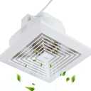 Bathroom Exhaust Fan, 8 Inch Ceiling Mount Fan, 110 CFM 1.0 Sones Ultra-Quiet Ventilation Fan, Square Exhaust Fan Ceiling Mount